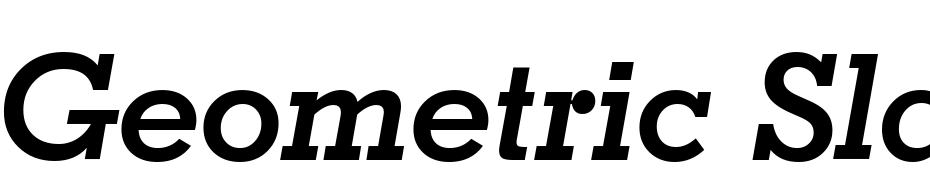 Geometric Slabserif 703 Bold Italic BT Font Download Free