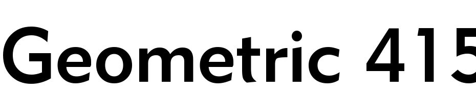 Geometric 415 Medium BT Font Download Free