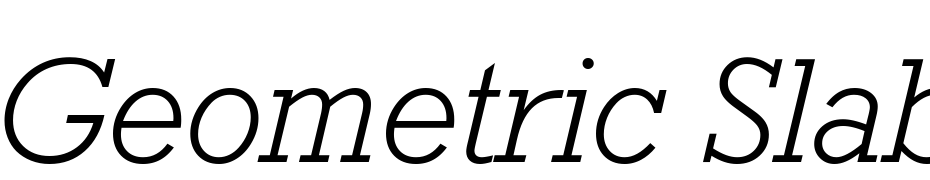 Geometric Slabserif 712 Light Italic BT Font Download Free