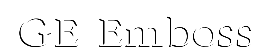 GE Emboss Font Download Free