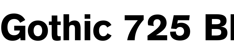 Gothic 725 Black BT Scarica Caratteri Gratis