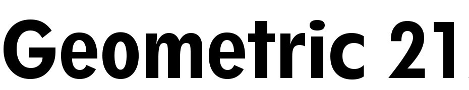 Geometric 212 Heavy Condensed BT Font Download Free