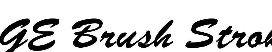 GE Brush Strokes Font Download Free