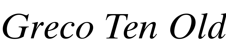 Greco Ten Old Style SSi Normal Font Download Free