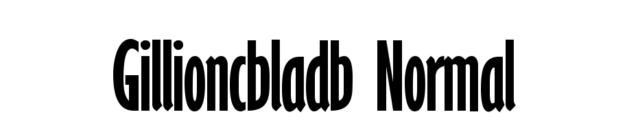 Gillion CBla DB Normal Font Download Free