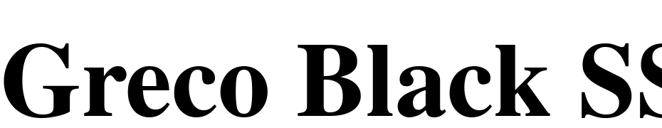 Greco Black SSi Bold Font Download Free