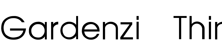 Gardenzi  Thin Font Download Free