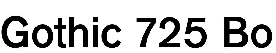 Gothic 725 Bold BT Font Download Free