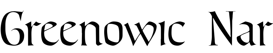 Greenowic Narrow Font Download Free