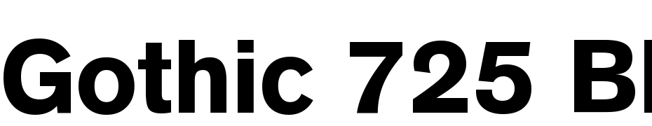 Gothic 725 Black BT Font Download Free