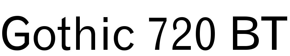 Gothic 720 BT Font Download Free