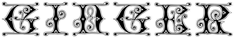 Gingerbread Initials Font Download Free