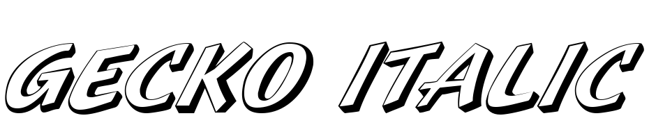 Gecko Italic Font Download Free