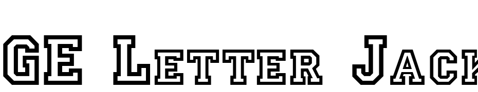 GE Letter Jacket Font Download Free