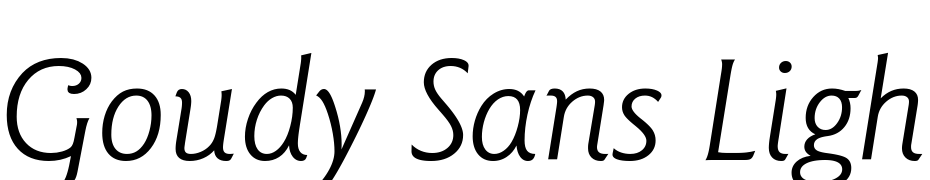 Goudy Sans Light Italic BT Font Download Free