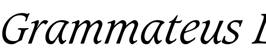 Grammateus Light SSi Light Italic Font Download Free
