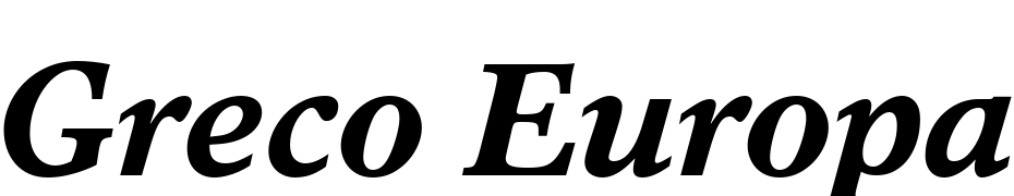 Greco Europa SSi Bold Italic Font Download Free