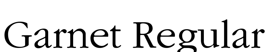 Garnet Regular Yazı tipi ücretsiz indir