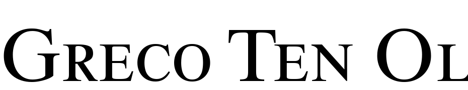 Greco Ten Old Style SSi Old Style Figures Font Download Free