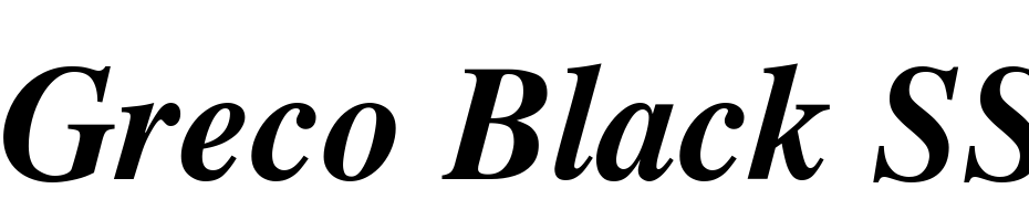 Greco Black SSi Bold Italic Font Download Free