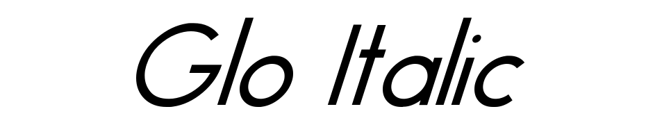 Glo Italic Yazı tipi ücretsiz indir