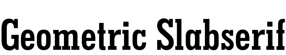Geometric Slabserif 703 Bold Condensed BT Font Download Free