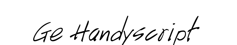 Ge Handyscript Font Download Free
