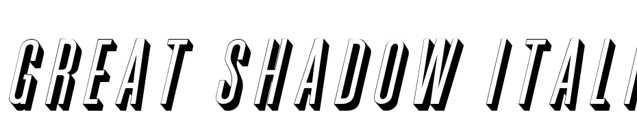 Great Shadow Italic Font Download Free
