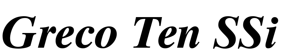 Greco Ten SSi Bold Italic Font Download Free