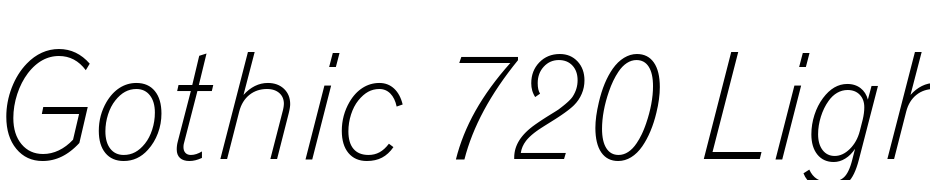 Gothic 720 Light Italic BT Font Download Free