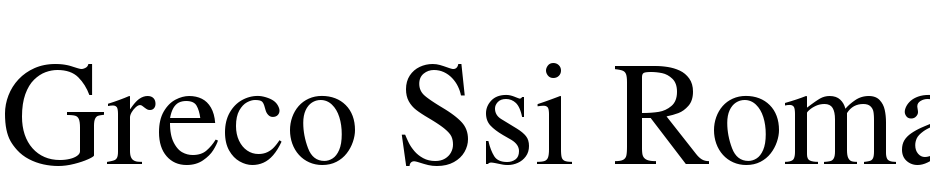 Greco SSi Roman Font Download Free