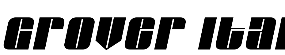 Grover Italic Font Download Free