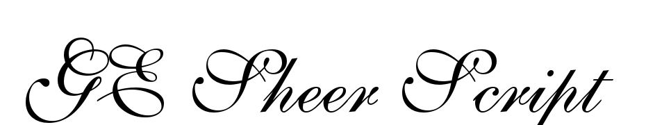 GE Sheer Script Font Download Free
