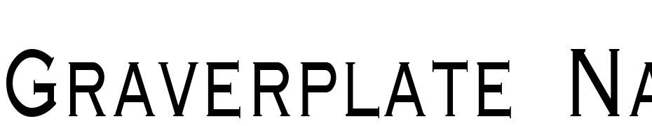 Graverplate Narrow Regular Font Download Free