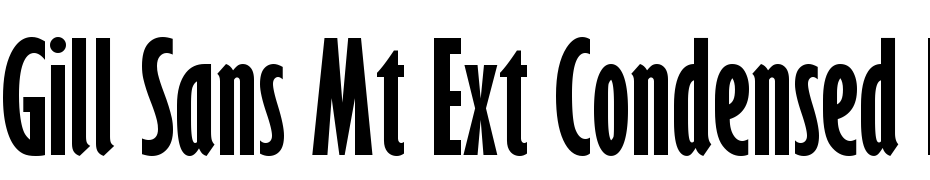 Gill Sans MT Ext Condensed Bold Yazı tipi ücretsiz indir