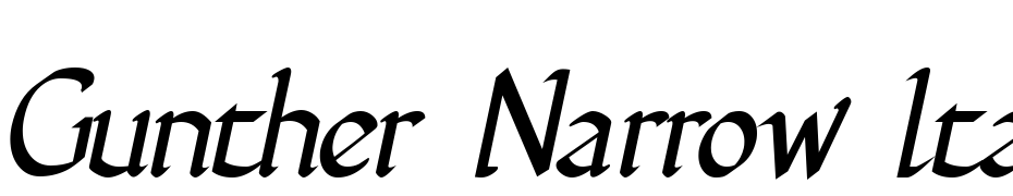Gunther Narrow Italic Font Download Free