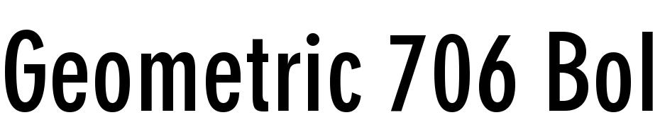 Geometric 706 Bold Condensed BT Font Download Free