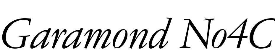 Garamond No4Cyr TCYLig Italic Font Download Free