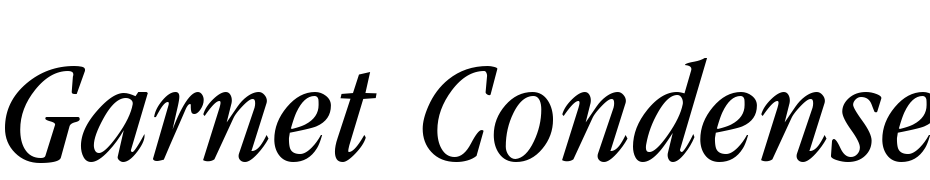 Garnet Condensed Italic Font Download Free