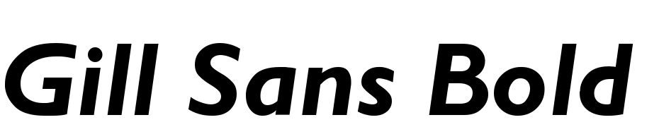 Gill Sans Bold Italic Font Download Free