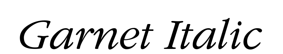 Garnet Italic Font Download Free