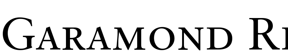 Garamond Retrospective Old Style SSi Small Caps Medium Font Download Free