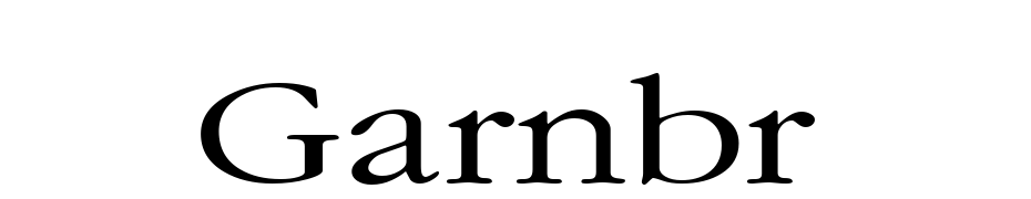 Garnbr Font Download Free