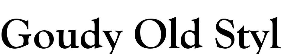 Goudy Old Style Bold Schrift Herunterladen Kostenlos