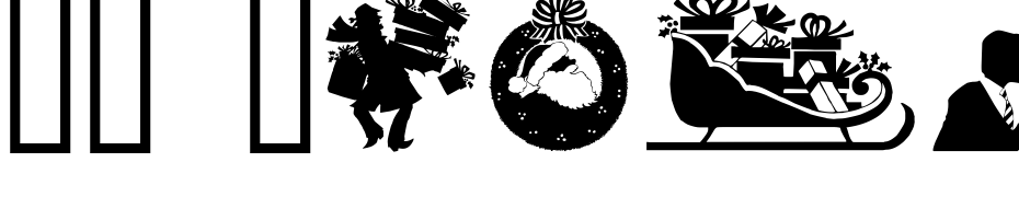 GE Christmas Silhouettes Font Download Free