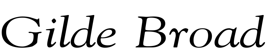 Gilde Broad Italic Font Download Free