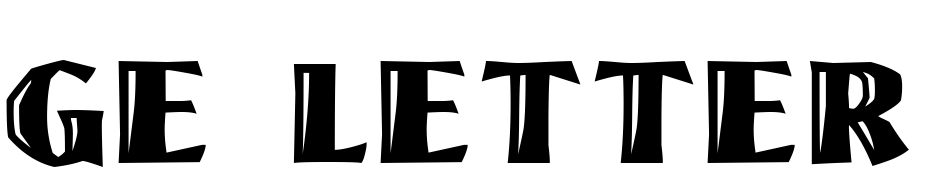 GE Letter Cut Font Download Free
