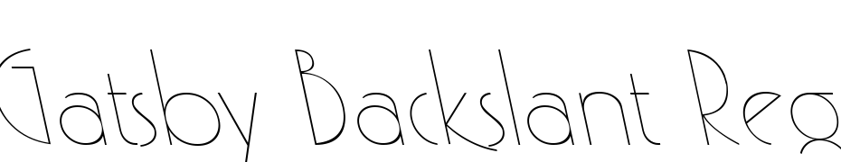 Gatsby Backslant Regular Font Download Free