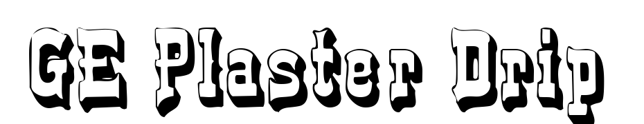 GE Plaster Drip Font Download Free