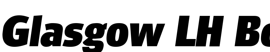 Glasgow LH Bold Italic Font Download Free